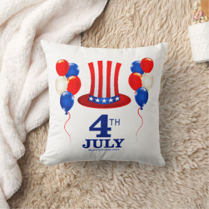 Coussin SlipperyJoe's fête d'indépendance du 4 juillet cla