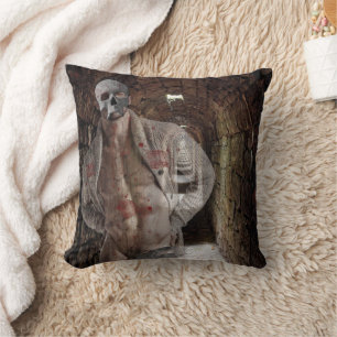 Coussin SlipperyJoe's Halloween transparent homme fantomat