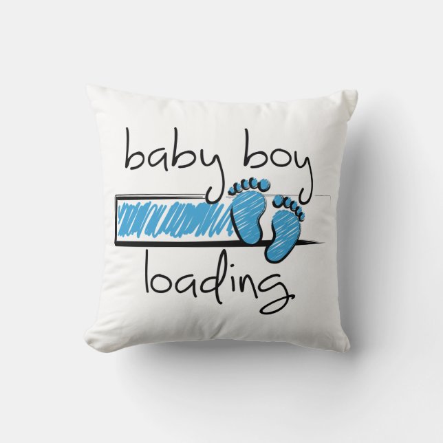 Coussin Slogan Baby Boy est un loading. enfant (Recto)