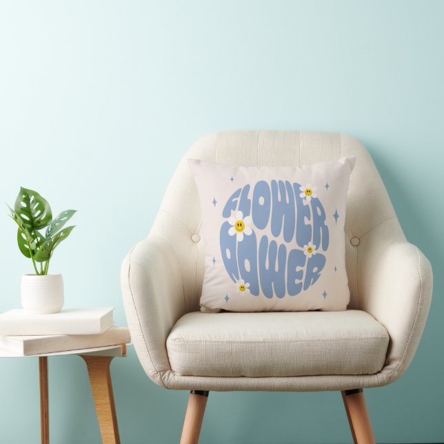 Coussin Slogan d'alimentation des fleurs (Chaise)