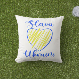 Coussin Slogan Slava La gloire ukrainienne au coeur de l'U