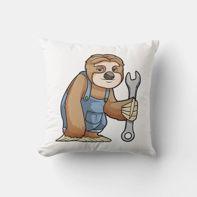 Coussin Sloth comme artisan avec clé (Recto)