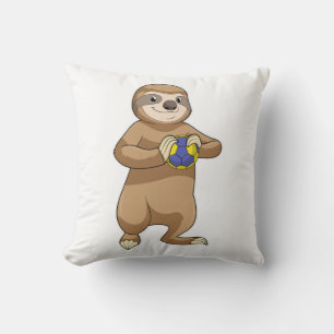 Coussin Sloth comme joueur de handball avec Handball