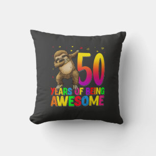 Coussin Sloth Dabangue Anniversaire 50 Ans Cadeau 50ème An
