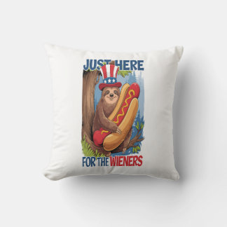 Coussin Sloth Hot Dog 4 juillet BBQ