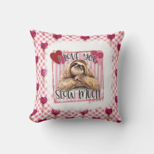 Coussin Sloth Je t'aime Lente Beaucoup Décor Accueil Jeter