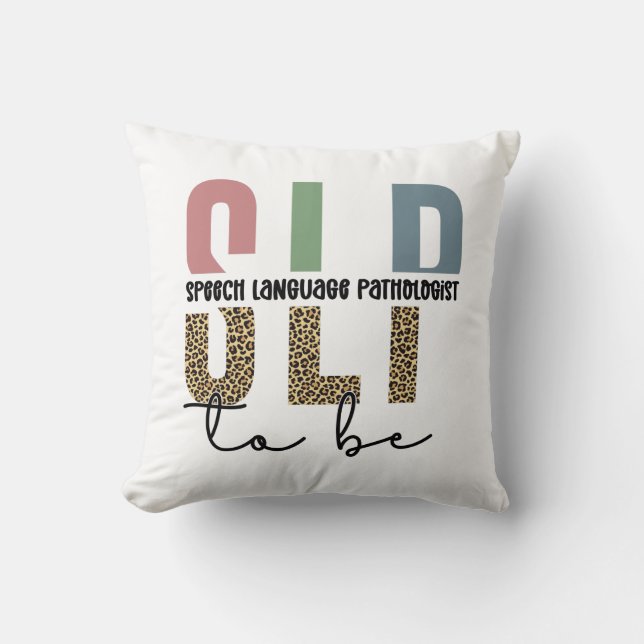 Coussin SLP to be -Future Speech language Pathologist gift (Recto)