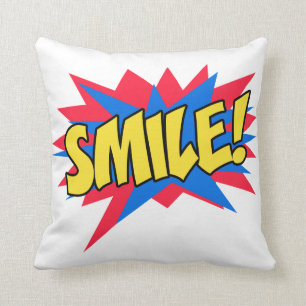 Coussin Smile Happy Pop Art