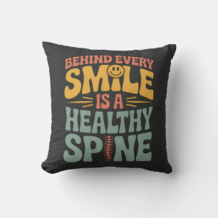 Coussin Smile Healthy Spine Chiropractor Conception de dev