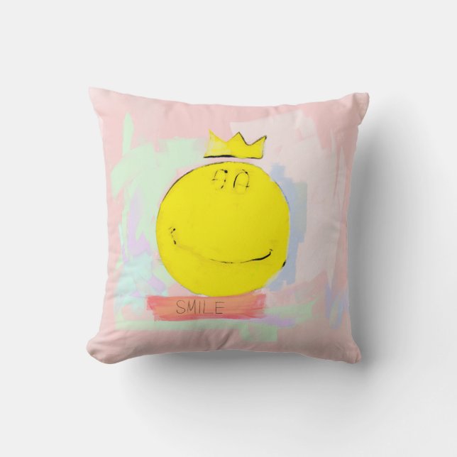 Coussin SMILE Joyeux T-Shirt Jeu Oreille (Recto)