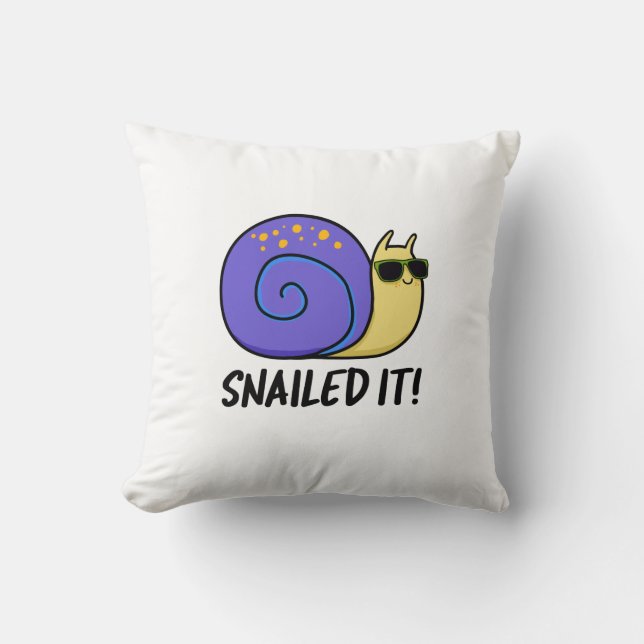 Coussin Snail It Funky Snail Pun (Recto)