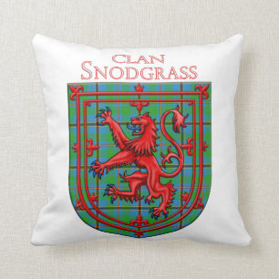 Coussin Snodgrass Tartan Scottish Plaid Lion Rampant