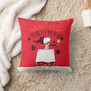 Coussin Snoopy et Woodstock - Joyeux et lumineux