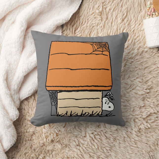 Coussin Snoopy Halloween Spider Web Doghouse (Couverture)