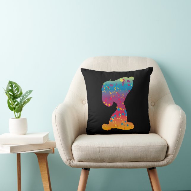 Coussin Snoopy Rainbow Graffiti Silhouette (Chaise)