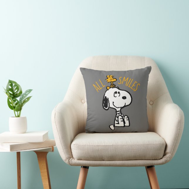 Coussin Snoopy & Woodstock - Tous les sourires (Chaise)