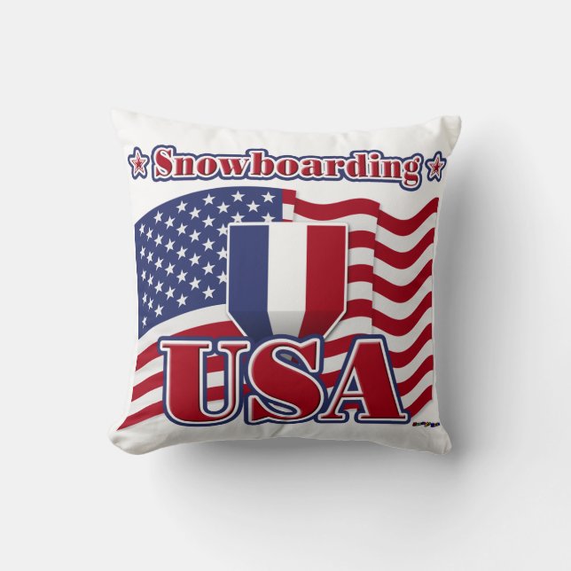 Coussin Snowboard USA (Recto)