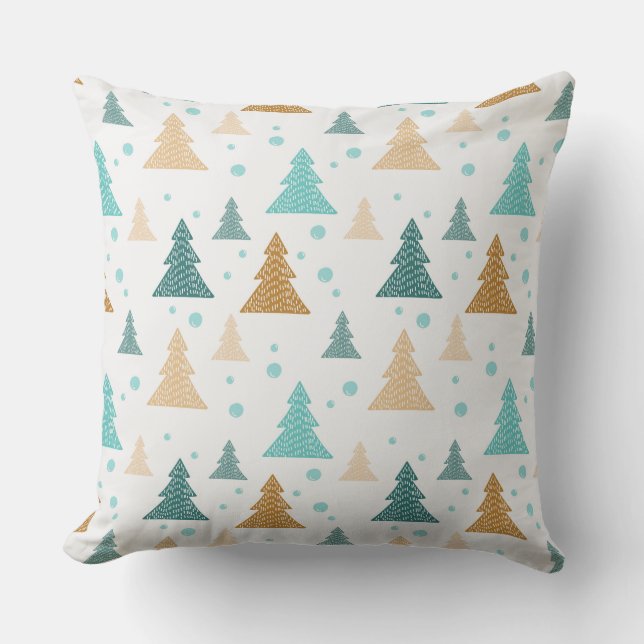 Coussin Snowflake arbre de luxe motif (Recto)