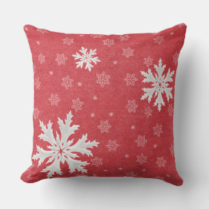 Coussin Snowflakes à la carte postale de Noël Eve