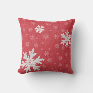 Coussin Snowflakes à la carte postale de Noël Eve
