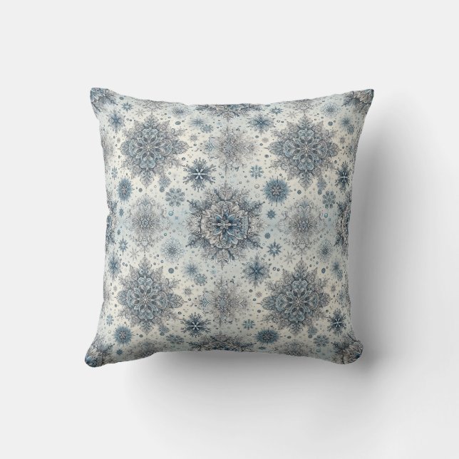 Coussin Snowflakes décoration design de Noël (Verso)