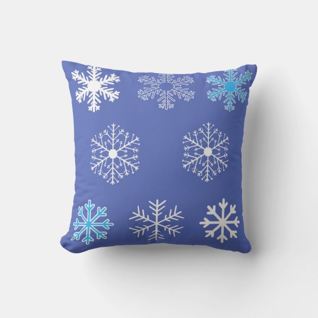 Coussin Snowflakes du soir (Recto)