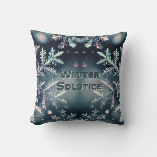 Coussin Snowflakes / Lune / Solstice d'hiver
