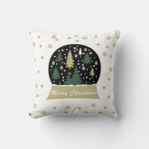 Coussin snowglobe décoré