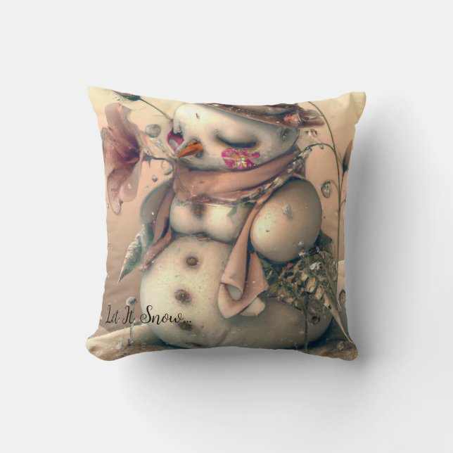 Coussin Snowman, Snowwoman, (Recto)