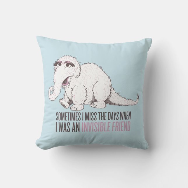 Coussin Snuffleupagus | Parfois je regrette le passé (Recto)