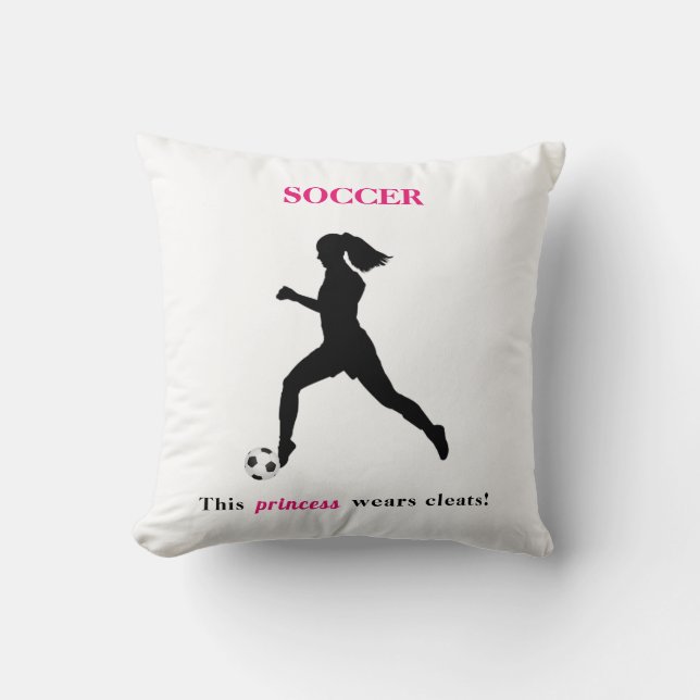 Coussin Soccer Cette princesse porte des fissures ! Coussi (Recto)