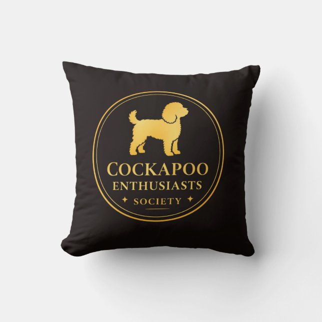 Coussin Société de passionnés de Cockapoo sweat à capuche (Recto)