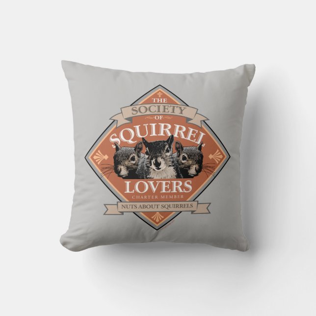 Coussin Société des amoureux des écureuils - drôle d'écure (Recto)