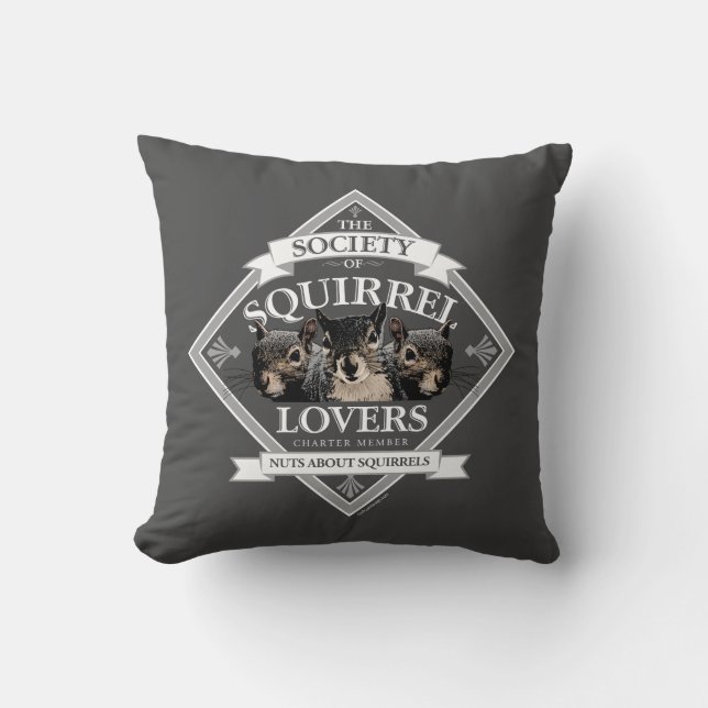 Coussin Société des amoureux des écureuils - drôles d'écur (Recto)