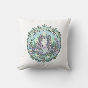 Coussin Société Magique de la Forêt de Licorne Graphisme B