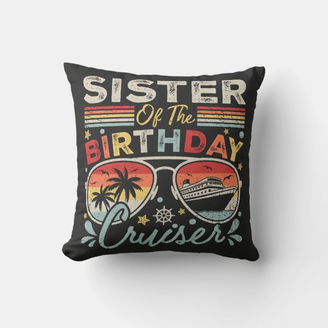 Coussin Soeur de l'anniversaire Cruiser Vacation (Recto)