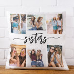 Coussin Soeurs 6 Photo Collage Keepsaké cadeau<br><div class="desc">Célébrez la soif avec les soeurs 6 Photo Collage Keepsaké Jeu de cadeaux Oreiller. Personnalisé avec un collage joliment arrangé de six photos chères, il capture les moments spéciaux partagés entre soeurs. Réalisée à partir de matériaux de qualité, cette coussin ajoute une touche design et sentimentale à tout espace, parfait...</div>