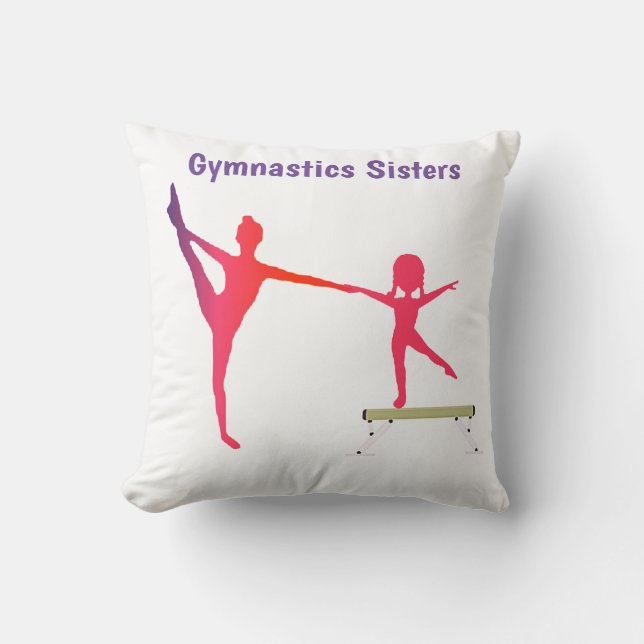 Coussin Soeurs de gymnastique Pilote Personnalisé (Recto)