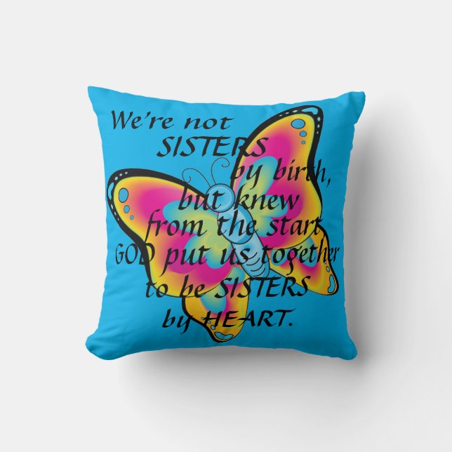 COUSSIN "SOEURS JET PILLOW&BUTTERFLIES DE COEUR" (Recto)