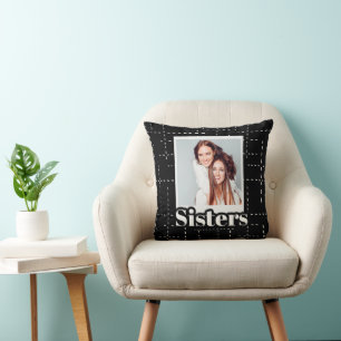 Coussin Soeurs Meilleurs Amis Photo Famille Cadeau