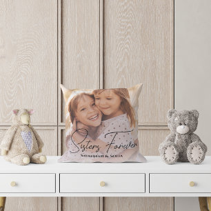 Coussin soeurs simples modernes pour toujours photo Jeu d'