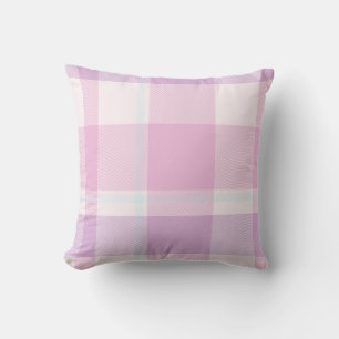 Coussin Soft et Elegat Pastel Pink Plaid Motif