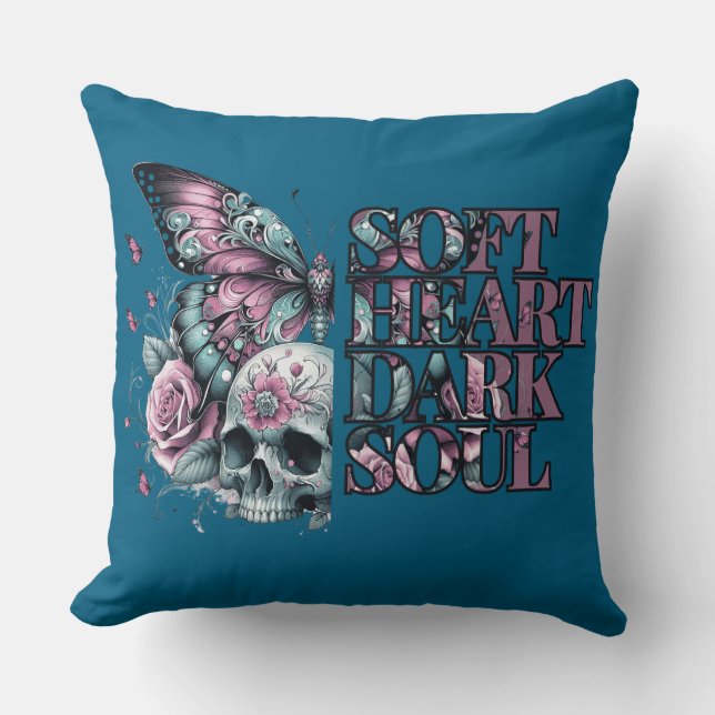 Coussin Soft Heart Dark Soul Pastel Goth (Recto)