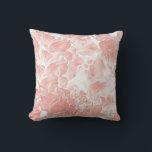 Coussin Soft Peach and Pink Floral Pattern Pillow<br><div class="desc">Soft and feminine pink, peach, and white allover pillow design.</div>