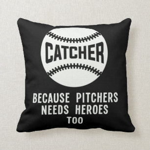 Coussin Softball Catcher Kids Funny Baseball Player Plaisa