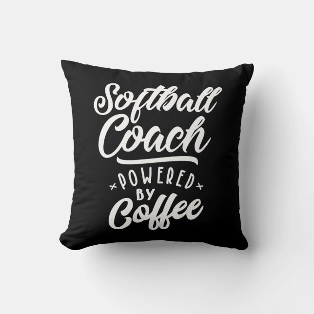 Coussin Softball Coach Titre du poste Cadeau (Recto)