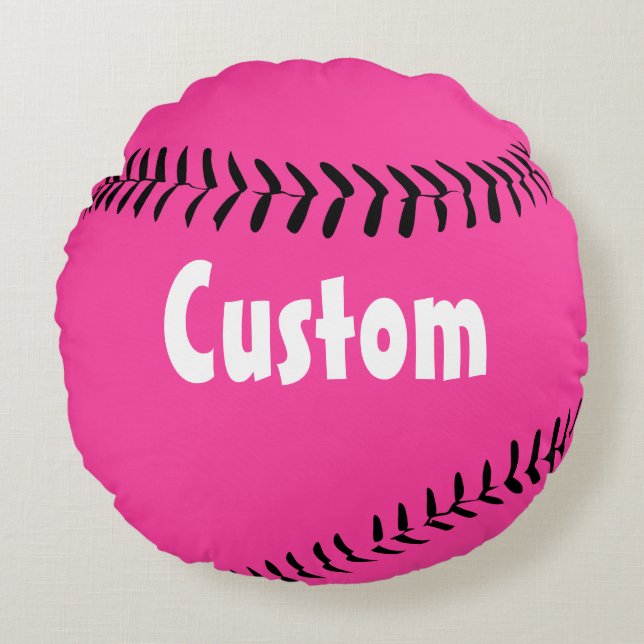 Coussin softball rose foncé (Devant)