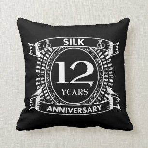 Coussin Soie du 12e anniversaire mariage