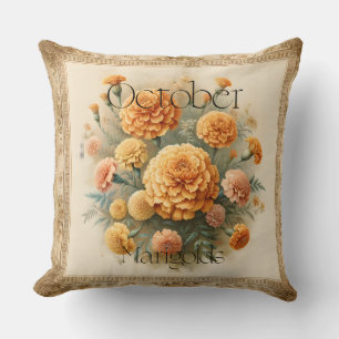 Coussin Soin de fleurs de souci d'octobre Décoration de mo