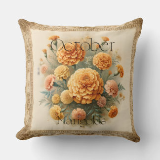 Coussin Soin de fleurs de souci d'octobre Décoration de mo